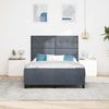 vidaXL Boxspringbett mit Kopfteil Dunkelgrau 140 x 190 cm Samt 3344940 Bild 3