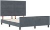 vidaXL Boxspringbett mit Kopfteil Dunkelgrau 140 x 190 cm Samt 3344940 Bild 5