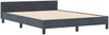 vidaXL Boxspringbett mit Kopfteil Dunkelgrau 140 x 190 cm Samt 3344940 Bild 4