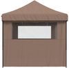vidaXL Pop-Up Partyzelt, faltbar, Stahl / PE, Braun, mit 3 Seitenteilen, 315 x 440 x 292 cm Bild 4
