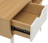 Konsolentisch HWC-E92 3D-Struktur 100x40 cm naturbraun weiß Bild 4