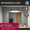 Paulmann 71205 LED Wandleuchte Lucille 600x100mm schwarz 2700K 3-Step-Dim IP44 Bild 4
