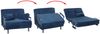 Schlafsessel HWC-K29, Klappsessel Schlafsofa Gästebett, Liegefläche 190x100cm, Stoff Cord (330g/m²) ~ blau Bild 5