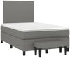 vidaXL Boxspringbett mit Matratze Stoff Dunkelgrau 120x200 cm, Härtegrad: H2 [3136422] Bild 3