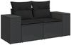 vidaXL 11-tlg. Garten-Sofagarnitur mit Kissen Schwarz Poly Rattan 3223114 Bild 3