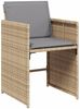 vidaXL Gartenstühle mit Kissen 4 Stk. Beigemischung Poly Rattan 364989 Bild 4