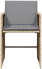 vidaXL Gartenstühle mit Kissen 4 Stk. Beigemischung Poly Rattan 364989 Bild 5
