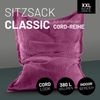 Lumaland Sitzsack Classic XXL Cord | Riesen Sitzsack XXL mit Softer Rippenstruktur – ideal zu Cord Sofa & Sessel Indoor Bean Bag für Wohnzimmer, Schlafzimmer & Co. - 380 L, 140x180 cm Bild 2