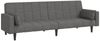 vidaXL Schlafsofa 2-Sitzer mit 2 Kissen Hellgrau Stoff 375833 Bild 2