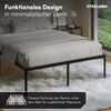 STEELSØN 'Situla' Bett 140x200 cm, Metall, schwarz, Metallbett mit Lattenrost Bild 5