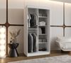 MOEBLO Schiebetürenschrank VIVARA (mit wellenförmigem Spiegel, moderner Kleiderschrank mit Schiebetüren, viel Stauraum, 4 Farben & 6 Breiten, Schlafzimmer Garderobenschrank Schwebetürenschrank Schrank Schiebtüren) (BxHxT): : 100 / 120 / 150 / 180 / 200... Bild 3