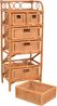 Rattanregal handgeflochten – Naturmöbel mit 6 Schubladen, Boho-Design in Honigfarben Bild 4
