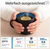 Steingut Kaffeetassen 6 Personen Ibiza TESTSIEGER, Traumhaftes Mediterranes Steingut Tassen Set, Stylisches Tee- und Kaffeebecher Set, Pure Living in Tiefblau Bild 3