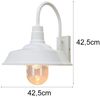KONSTSMIDE Landhaus Außenwandlampe Trapani weiß E27 IP44 340 x 425 x 425 mm Bild 4