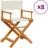 vidaXL Klappbare Gartenstühle 8 Stk. Cremeweiß Stoff 3208912 Bild 2