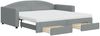 vidaXL Tagesbett Ausziehbar mit Schubladen Hellgrau 100x200 cm Stoff 3197247 Bild 2