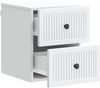 vidaXL Wandmontierter Nachttisch 2 pcs Weiß 33 x 34,5 x 40 cm 897956 Bild 4