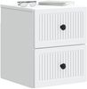 vidaXL Wandmontierter Nachttisch 2 pcs Weiß 33 x 34,5 x 40 cm 897956 Bild 2