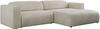Ecksofa PASADENA, freistehendes Ecksofa, breite Armlehnen, Federsitz - rechts - Beige Velours Bild 4