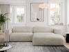 Ecksofa PASADENA, freistehendes Ecksofa, breite Armlehnen, Federsitz - rechts - Beige Velours Bild 3