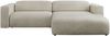 Ecksofa PASADENA, freistehendes Ecksofa, breite Armlehnen, Federsitz - rechts - Beige Velours Bild 5