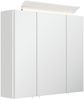 Badmöbelset Taifun 70cm 2tlg mit Spiegelschrank weiß Hgl : Weiss hochglanz Bild 5