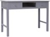 Schreibtisch, Paulownia-Holz/ Pappelholz Grau, 110 × 45 × 76 cm Bild 2