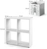 Kinderregal Tetra Weiß 72.6 x 72 cm mit 4 Faltboxen (grau/blau) Vicco Bild 3