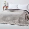 Plaid Gesteppte Tagesdecke aus 100% Baumwolle, schwarz/grau, 200 x 200 cm, Homescapes Bild 3