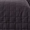 Plaid Gesteppte Tagesdecke aus 100% Baumwolle, schwarz/grau, 200 x 200 cm, Homescapes Bild 2