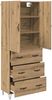 vidaXL Highboard 2 pcs Artisan-Eiche Ingenieurholz und Glas 3416007 Bild 5