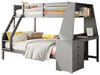 Flieks Etagenbett, Holzbett Kinderbett 90x200cm/140x200cm mit Schreibtisch und Stauraum Bild 4