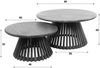 KAWOLA Couchtisch LANI Set 2-tlg. Mangoholz braun Fuß konisch 40 x 80 x 80 cm Bild 4