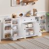 OKWISH Sideboard Küchenbuffet,Kommode (Multifunktionales Küchenbuffet 138 cm Sideboard mit Schublade, verstellbaren Einlegeböden, Kippschutz – Modernes Design für Küche, Wohnzimmer & Schlafzimmer, praktischer Stauraum), mit Kippschutz, mit Schublade Bild 5