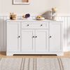 OKWISH Sideboard Küchenbuffet,Kommode (Multifunktionales Küchenbuffet 138 cm Sideboard mit Schublade, verstellbaren Einlegeböden, Kippschutz – Modernes Design für Küche, Wohnzimmer & Schlafzimmer, praktischer Stauraum), mit Kippschutz, mit Schublade Bild 2