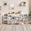 OKWISH Sideboard Küchenbuffet,Kommode (Multifunktionales Küchenbuffet 138 cm Sideboard mit Schublade, verstellbaren Einlegeböden, Kippschutz – Modernes Design für Küche, Wohnzimmer & Schlafzimmer, praktischer Stauraum), mit Kippschutz, mit Schublade Bild 3