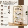 COSTWAY Bücherregal, 1-tlg, geometrisches Büroregal Metallrahmen 100 x 30 x 177 cm Bild 4