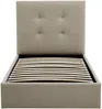 Vente-unique - CALINIDA Bett Stoff Schokoladenbraun - B 201 cm x H 101,5 cm x L 98 cm Bild 4