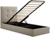 Vente-unique - CALINIDA Bett Stoff Schokoladenbraun - B 201 cm x H 101,5 cm x L 98 cm Bild 5