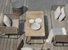 Gartencouchtisch Nolli aus Teakholz, modern, Natur, rechteckig, Gestell aus Aluminium, 140x70 cm Bild 4