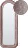 Wandspiegel CULAN 60 cm 160 cm Samtstoff Rosa Bild 1