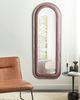 Wandspiegel CULAN 60 cm 160 cm Samtstoff Rosa Bild 3