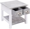 vidaXL Beistelltisch Grau 40x40x40 cm Paulownia Holz 284066 Bild 4