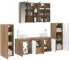 vidaXL Badezimmermöbel-Set 6 pcs Artisan-Eiche Ingenieurholz und Glas 3407150 Bild 3