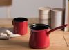 Riess Topf Kaffeekocher 11cm 0,75 Liter Classic Color Rot Emaille Bild 3