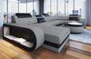 Stoff Wohnlandschaft Berlin U-Form - Mikrofaserstoff - Hellgrau-Schwarz - Links Bild 3