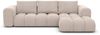 Samtstoff Ecksofa Casaluna L Form - Strukturstoff - beige - Rechts Bild 3
