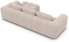 Samtstoff Ecksofa Casaluna L Form - Strukturstoff - beige - Rechts Bild 4