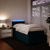 vidaXL Boxspringbett mit Matratze Blau 90x200 cm Samt 3288526 Bild 4