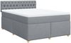 vidaXL Boxspringbett mit Matratze Hellgrau 140x190 cm Stoff 3286682 Bild 2